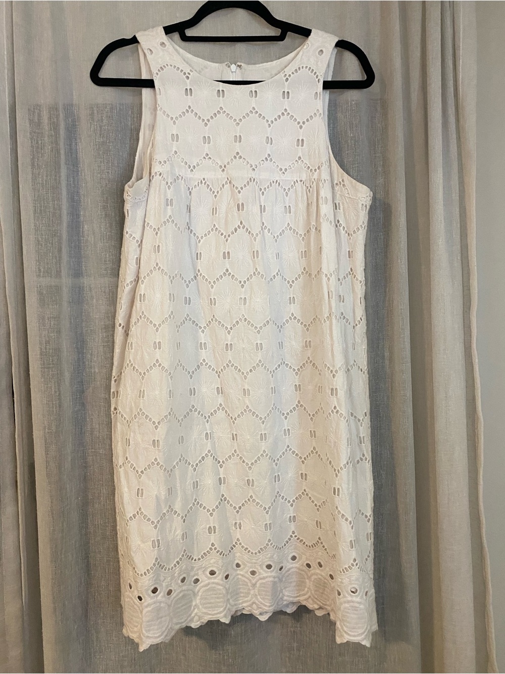 Vintage Anna Sui Eyelet White cotton Dress